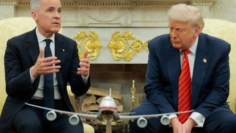 What was said in Trump's meeting with Carney, including 'never say never' to Canada as 51st state