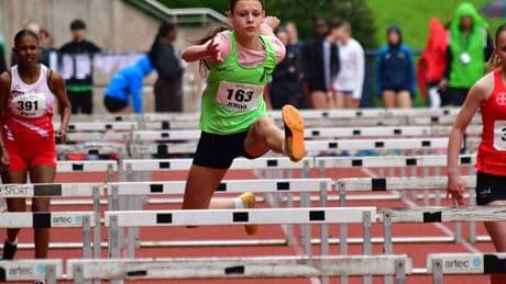 Erste Goldmedaille für Leichtathletik-Talent: Kamilla Komiahina wird U14-Landesmeisterin im Blockwettkampf