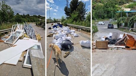 Cette route marseillaise est tellement jonchée de déchets que la circulation devient impossible