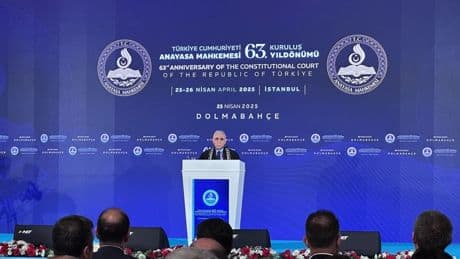 Anayasa Mahkemesi’nin 63. kuruluş yıldönümü Dolmabahçe Sarayı’nda kutlandı