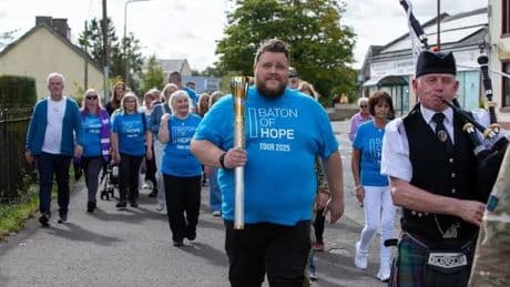 Communities turn out in numbers as Baton of Hope passes through West Lothian's towns