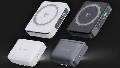 This AC adapter splits in two, giving you a wireless power bank for the road