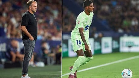 Barcelona boss Hansi Flick explains why he subbed Marcus Rashford off at half-time after handing the Man United loanee his first start against Levante