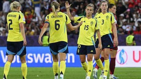 Zweden deelt tikt uit aan Duitsland en is groepswinnaar op EK voetbal