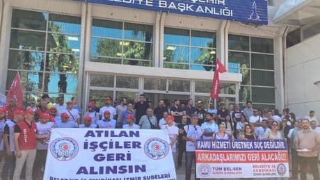 İzmir’de işçiler ve memurlardan ortak eylem: Kamu hizmeti üretmek suç değildir