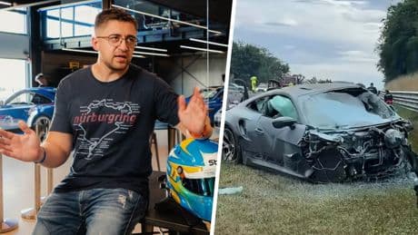 Charoudin stopt Nürburgring-ritjes in vreemde auto’s na megacrash
