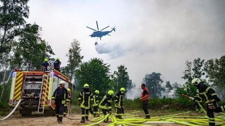 Waldbrand: Feuerwehr ändert Taktik bei Waldbrand in der Gohrischheide