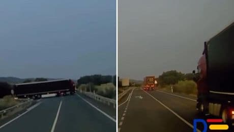 La imprudente incorporación de un camión a una carretera de Cáceres que obliga a hacer una maniobra peligrosa a otro conductor: “Menos mal que no venía nadie de cara”