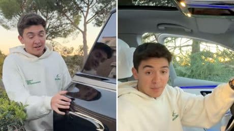 Encuentra un coche eléctrico que abre las puertas solo y se sorprende: "Se pueden controlar desde la pantalla"
