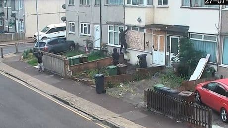 Shocking moment laughing teen yobs hurl FIREWORKS into home sparking huge blaze that killed OAP