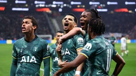 Frankfurt 0 Tottenham 1 (agg 1-2): Postecoglou lives to fight another day as Solanke pen earns Spurs Europa semi spot