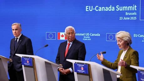 Face à Donald Trump, Bruxelles et Ottawa scellent une alliance stratégique au 20e sommet UE-Canada