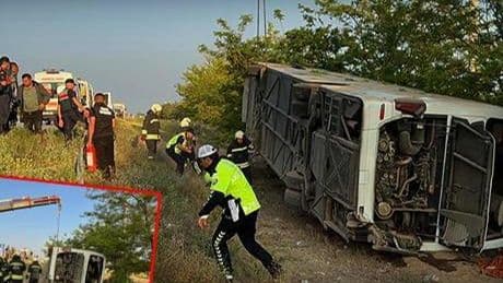 SON DAKİKA GÜNDEM HABERİ | Konya'da otobüs kazası: 1 ölü, 10'u ağır 23 yaralı