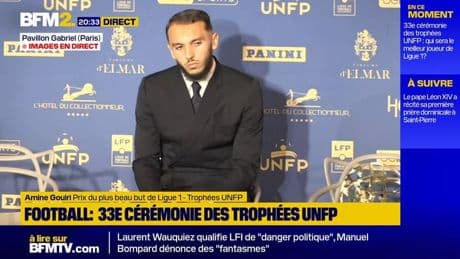 Amine Gouiri remporte le prix du plus beau but de Ligue 1 aux Trophées UNFP