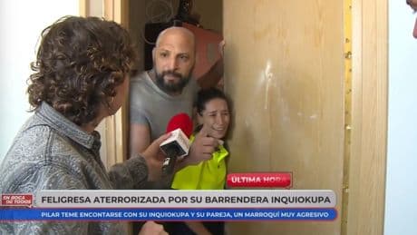 Un okupa rocía con gas pimienta a una reportera de 'En boca de todos' y es detenido en directo