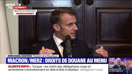 Droits de douane: "Donner de la stabilité et avoir les tarifs les plus bas possibles", déclare vouloir Emmanuel Macron