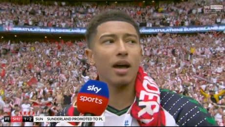 Jobe Bellingham takes swipe at Sky Sports pundits in live TV interview before awkward moment with panel at Wembley