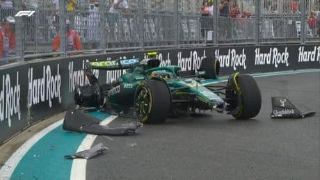 Alonso, furioso con Aston Martin y por el accidente con Lawson