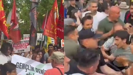 Ankara’da Filistin protestosuna polis müdahalesi: Gözaltılar var