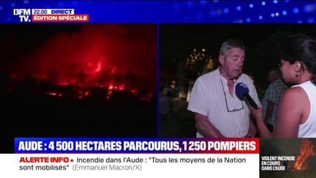Incendie dans l'Aude: "On se retrouve avec rien", raconte Jacques Piraud, maire de Jonquières, dont les habitants ont été évacués