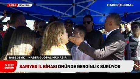 Sarıyer il binası önünde gerginlik sürüyor