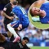 Former Liverpool star clashes with England team-mate Cole Palmer after late challenge in fiery Chelsea friendly left the Blues man limping
