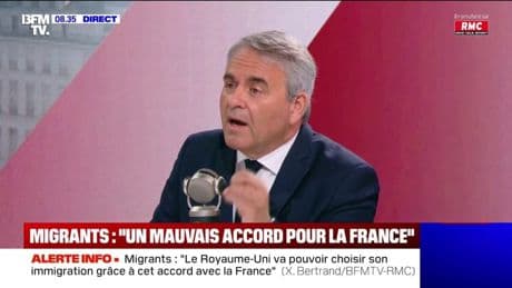 Xavier Bertrand: "La Manche est un cimetière marin (...), tout est de la faute des Anglais"