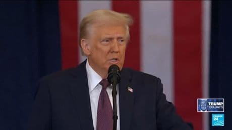 What happened during Donald Trump's first 100 days in office?