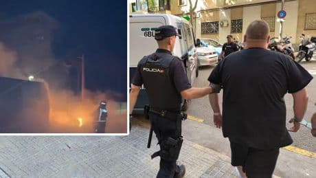 Container angezündet, Autos brennen - Brandstiftung! 3 Deutsche auf Mallorca verhaftet