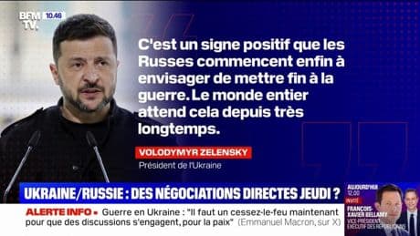 "Un signe positif", répond Volodymyr Zelensky après la proposition de Vladimir Poutine