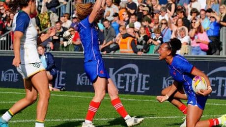 L’équipe de France surclasse le Brésil et se qualifie pour les quarts de finale de la Coupe du monde féminine de rugby