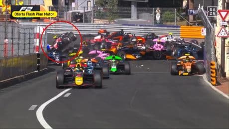 Caos en la salida de la F2 en Mónaco, con un accidente múltiple, y brutal enfado en el paddock: &quot;¿Este qué se cree, Verstappen?&quot;