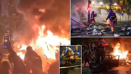 Inside the 'uncontrollable' PSG Paris riots: Shocking videos reveal terrifying scenes of cars attacked and burned, shops looted and 491 people arrested