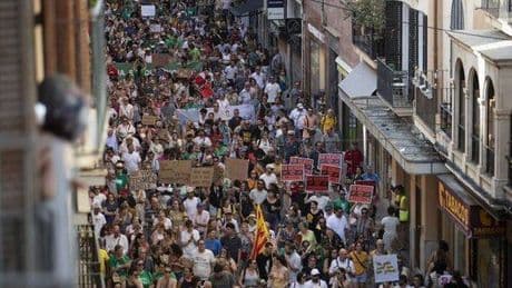 Airbnb responds to tourists' 'go home' chants at huge protest in Majorca