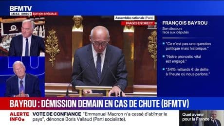 INFO BFMTV - En cas de chute, François Bayrou remettra sa démission à Emmanuel Macron ce mardi