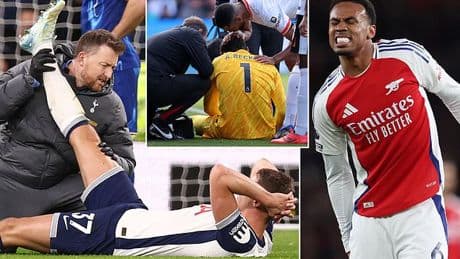Crocked Tottenham players spent twice as long on the sidelines than Liverpool's but who topped the Premier League's injury table?