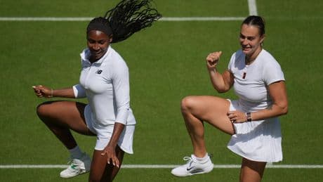 Coco Gauff and Aryna Sabalenka bury the hatchet with TikTok dance at Wimbledon