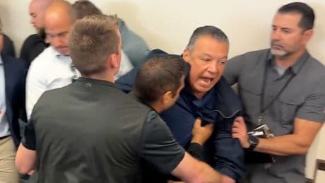 Democrat senator forcibly removed after crashing DHS Secretary Noem's press conference