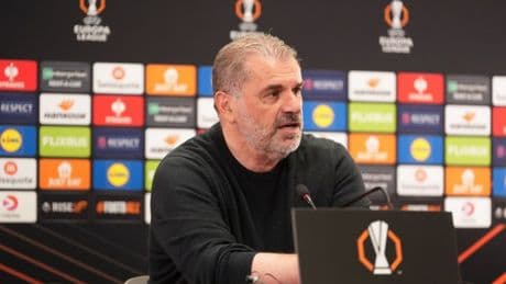 Ange Postecoglou snaps at Man Utd question as Tottenham reach Europa League final