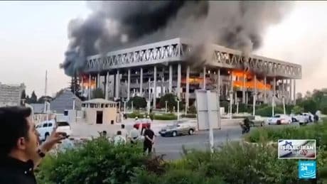 Israel strikes state-run Iranian TV during live broadcast after Iranian missiles kill 8 in Israel
