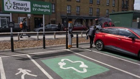 New dedicated electric car parking bays petrol and diesel cars are banned from entering