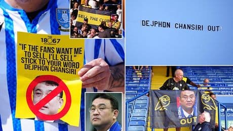 Sheffield Wednesday fans stage fiery protest against owner Dejphon Chansiri before Leicester clash as financial crisis deepens and unpaid staff spark calls for sale