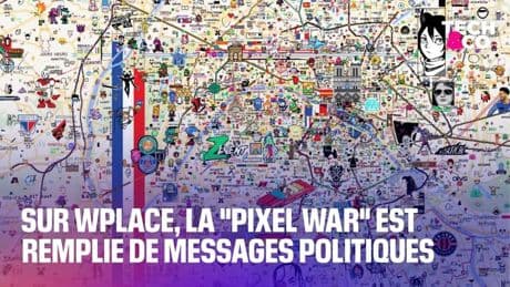 Sur Wplace, la "Pixel War" est remplie de messages politiques