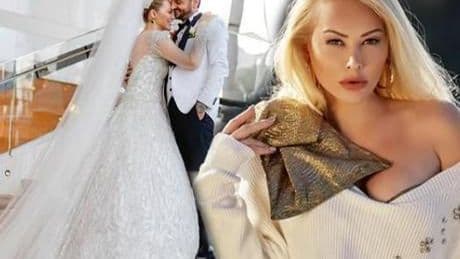 Aylin Coşkun ve Volkan Aslan nasıl barıştı? Gelinliğinin ağırlığı şoke etti
