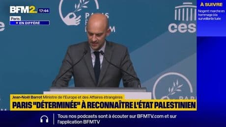Jean-Noël Barrot: la France "déterminée" à reconnaître l'État de Palestine