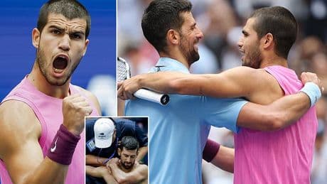 Novak Djokovic had no weapons against Carlos Alcaraz in their US Open semi-final as the unstoppable force of youth leaves aging legend in tennis purgatory, writes MATTHEW LAMBWELL