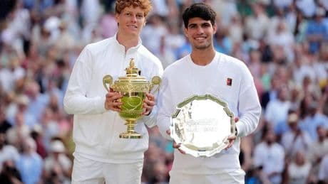 Tennis : Jannik Sinner prend sa revanche sur Carlos Alcaraz et remporte son premier Wimbledon
