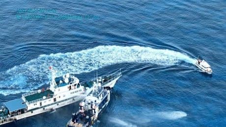 Philippines condemns Chinese coast guard's use of water cannon on a research vessel