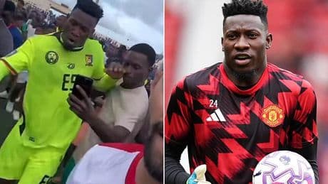 Furious Andre Onana SHOVES fan after Cameroon's shock defeat - as Man United flop prepares for surprise move to Turkey