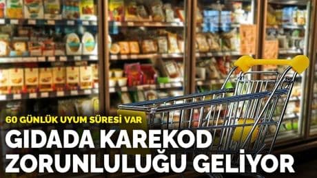 Gıdada karekod zorunluluğu geliyor: 60 günlük uyum süresi var